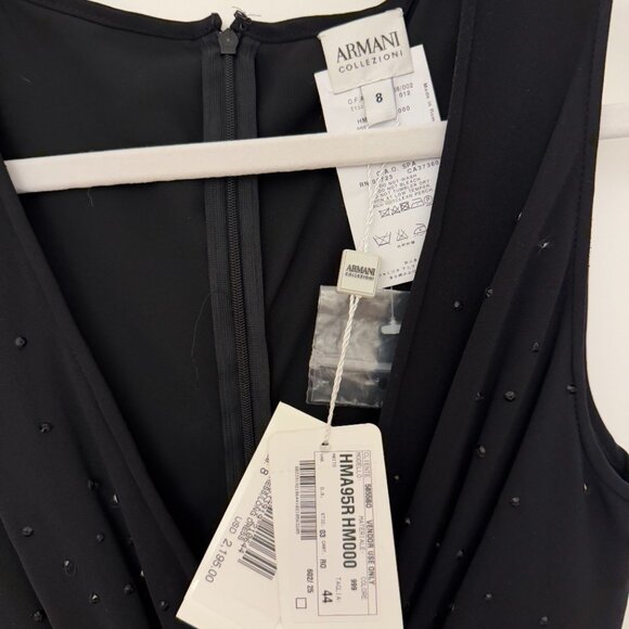 ARMANI COLLEZIONI 2011 Vintage Silk Embellished Evening Gown Maxi Dress - Picture 2 of 5